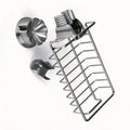 Adjustable Stainless Steel Sink Faucet Caddy Organizer | Hanging Sponge & Soap Holder Basket with Hooks